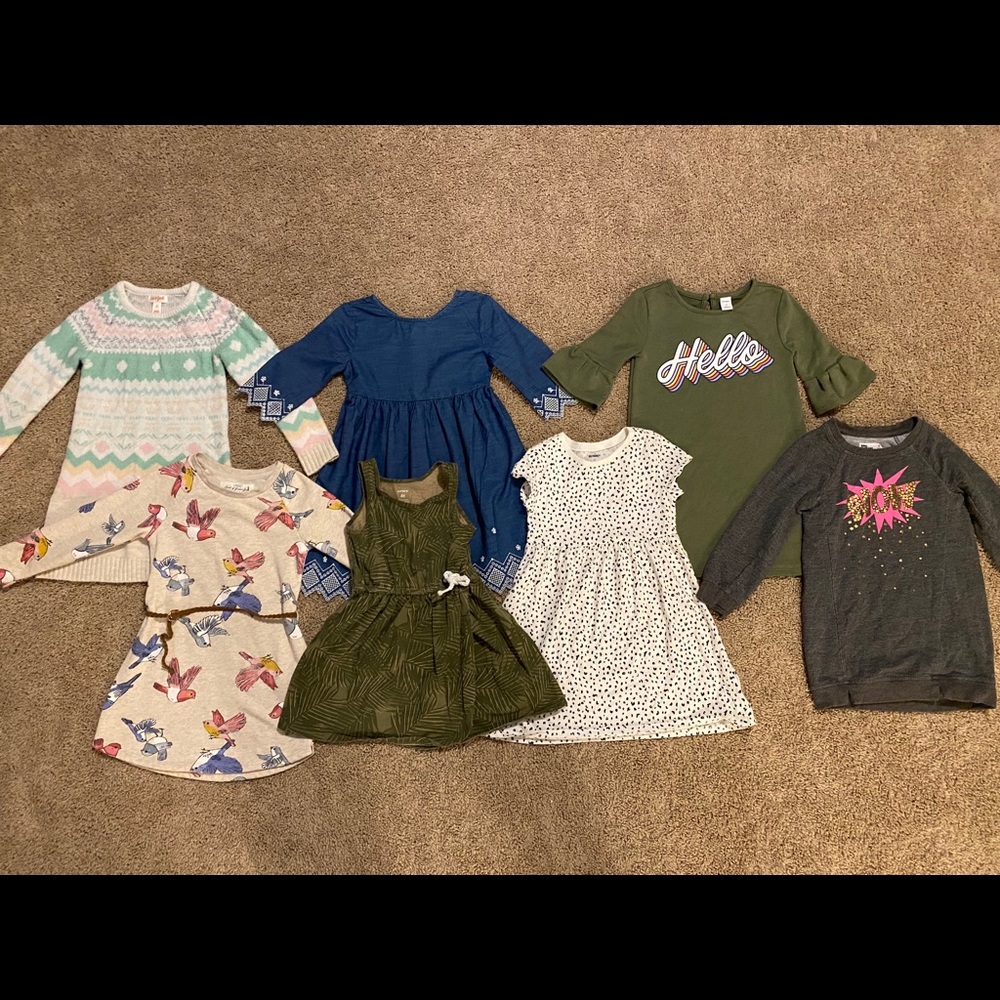 Lot of 7 Gently Worn 4T Toddler Girl Dresses